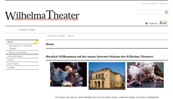 TYPO3-Umsetzung der Wilhelma Theater Webseite