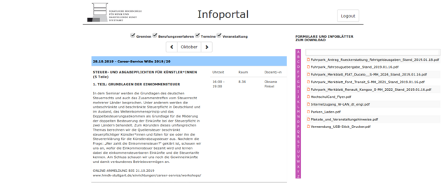 HMDK Infoportal-Update: Dokumentenübersicht